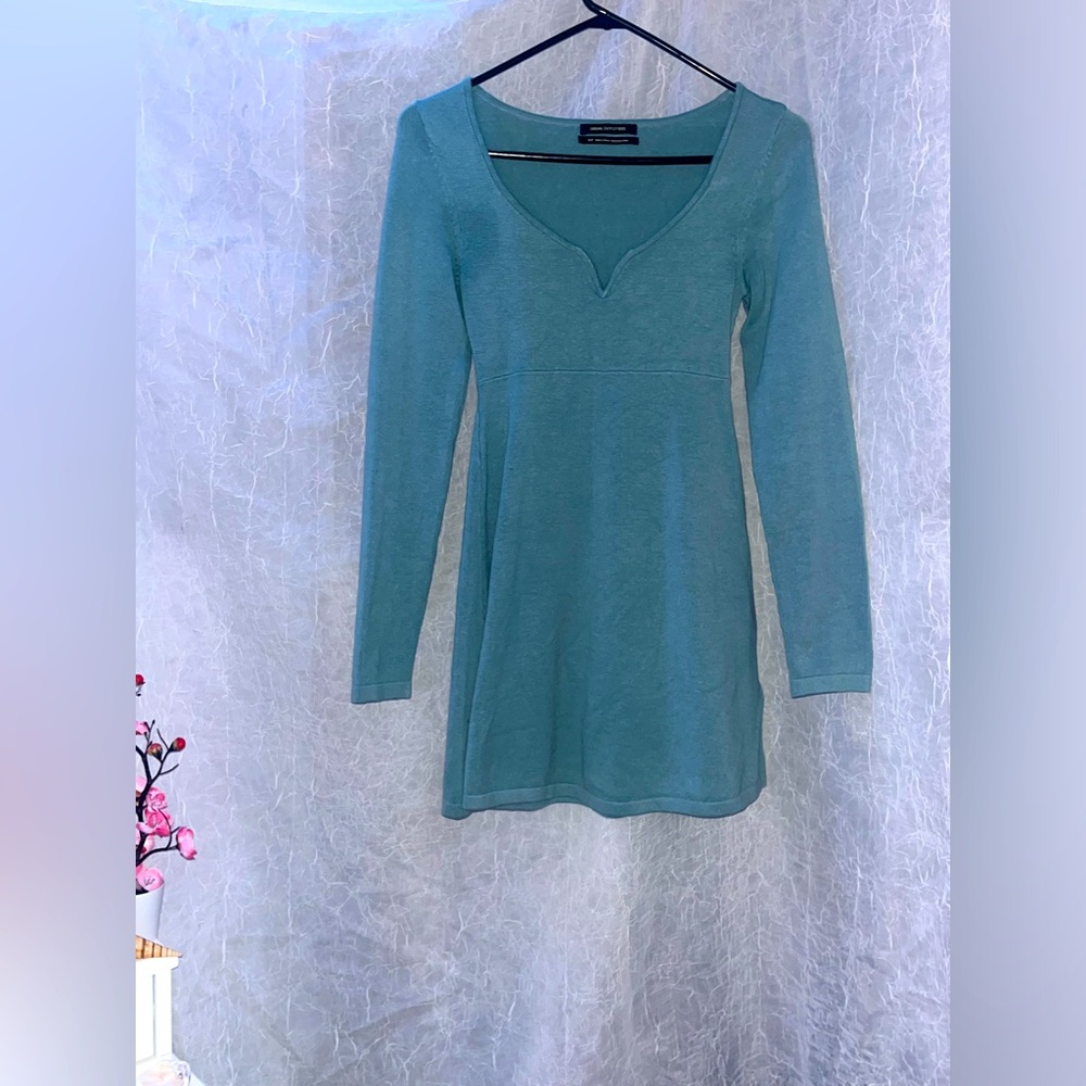Long-Sleeve Cyan Urban Outfitters A-line Dress